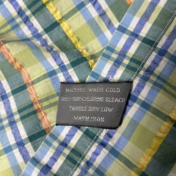 Talbots mens shirt size large short sleeve spring cruise wear button down collar - Picture 2 of 11
